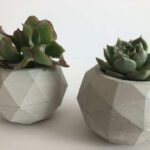 Pot bunga minimalis dari beton
