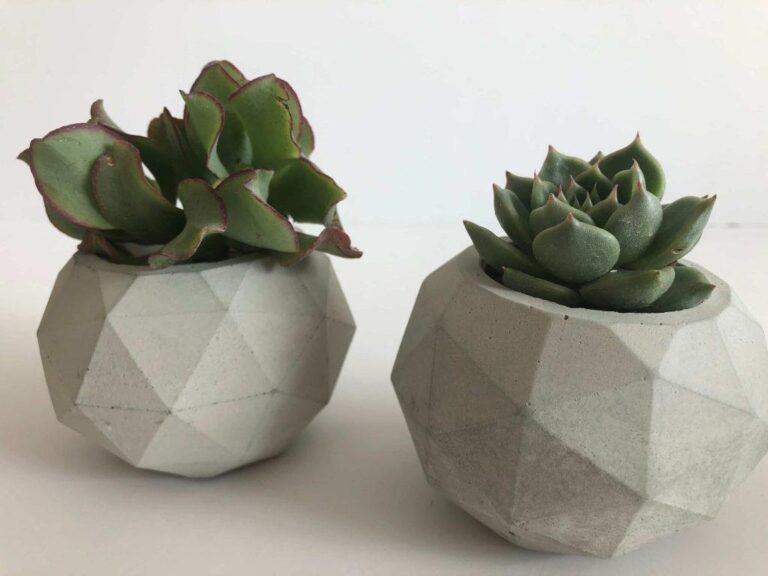 Pot bunga minimalis dari beton